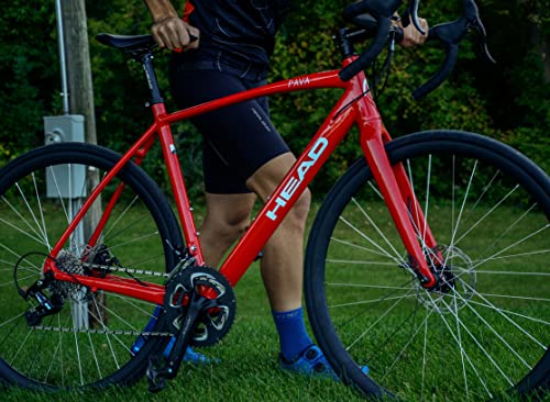 HEAD Pava 22 Speed Aluminum Road Bicycle with Carbon Fork Red