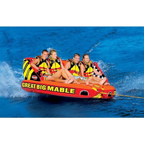 AIRHEAD Great Big Mable Inflatable Quadruple Rider Towable Orange