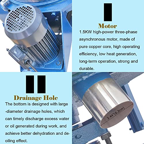 WYDDDARY 1500W Industrial Centrifuge Solid-Liquid Separator 960rpm