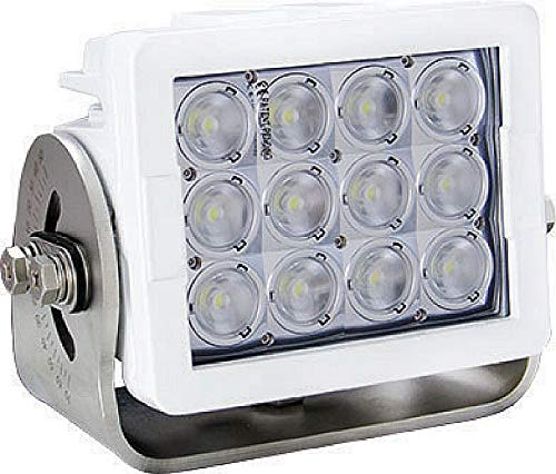 MarinersWarehouse VisionX Imtra 12-LED Marine Deck Light 11-65VDC 84W White Finish IP68/69K