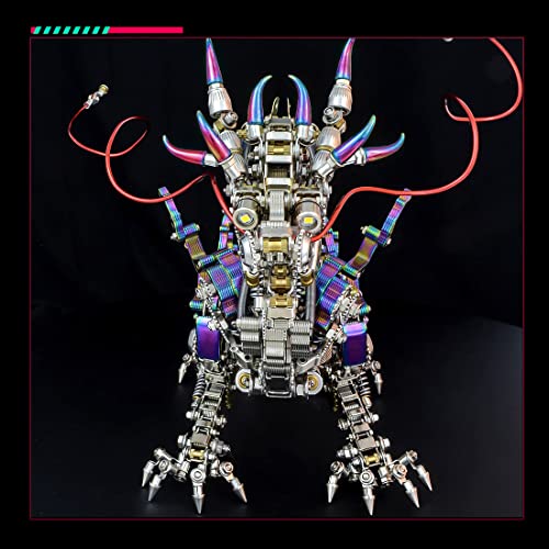 ModelForgeX DIY Mechanical Dragon Model Kit 3D 50cm Metal Punk 2030+ PCS Multicolor