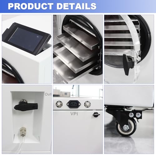 HNZXIB ZZKD -60℃ Vacuum Freeze Dryer Machine for Home, Food Grade White