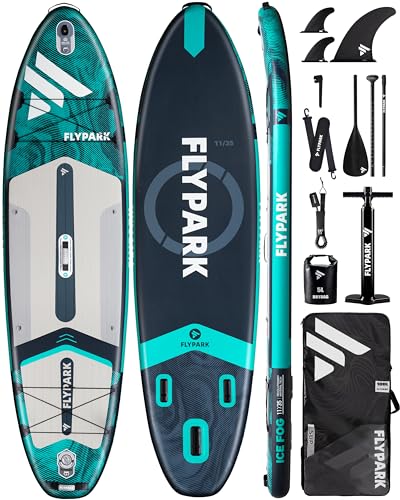 FLYPARK Inflatable Stand Up Paddle Board Ice Fog Green 11'x35''