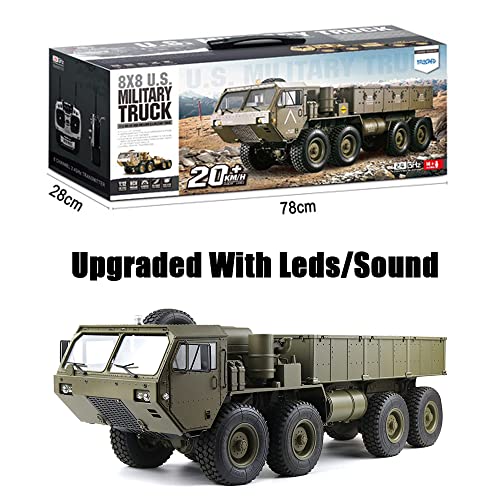 HobbyToki 1/12 US 8x8 HEMMT M977 Military Truck With LEDs & Sounds