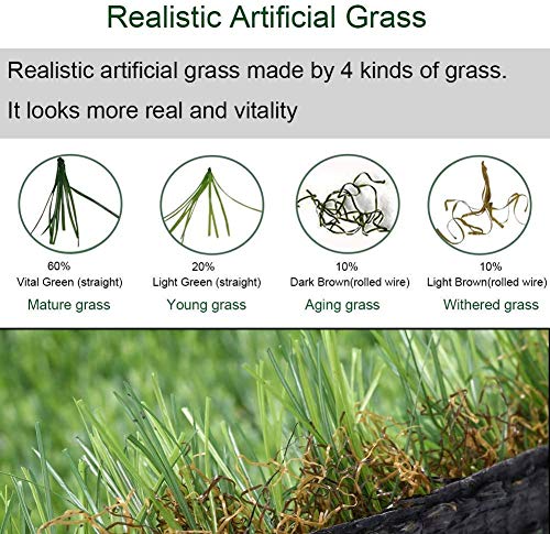 Conscience Trading Artificial Grass Outdoor Rug 15ft x 30ft Green