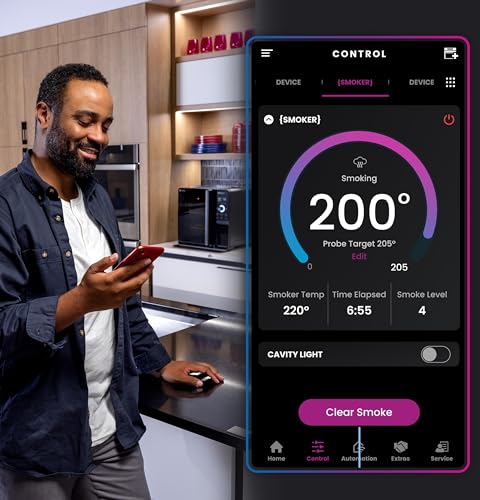 Profile GE Profile™ Smart Indoor Pellet Smoker with Active Smoke Filtration, WiFi Connected, Countertop BBQ Appliance Carbon Black