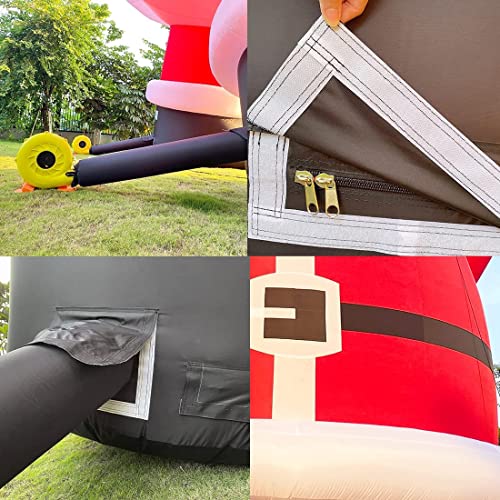 OZIS Giant 40Ft Inflatable Santa Claus with Bag Red