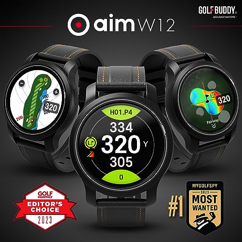 Golf Buddy Aim W12 Golf GPS Watch Black