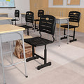 Flash Furniture Nila Adjustable Height Student Chairs Set of 6 Black