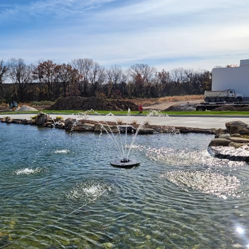 HALF OFF PONDS 1/4 HP Floating Fountain with Color Changing Lights