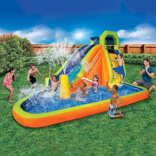 BANZAI Gushing Geyser Inflatable Water Park Multicolor