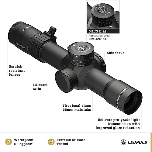 Leupold Mark 5HD 2-10x30 M1C3 FFP PR-1MOA Riflescope Matte Finish
