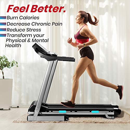 SereneLife Foldable Digital Home Gym Treadmill Black
