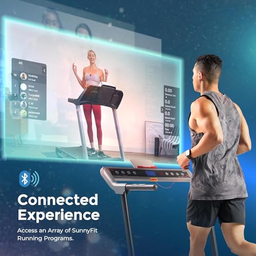 Sunny Health & Fitness Pegasus Smart Treadmill Gray
