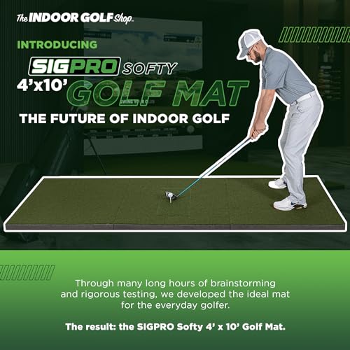 The Indoor Golf Shop SIGPRO Softy Golf Mat - 4' x 10' - Made in The USA