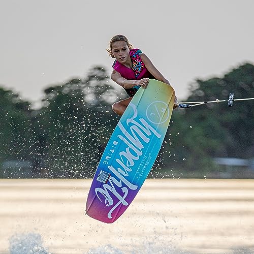 Hyperlite Divine Jr. Kids Wakeboard Package with Jinx Bindings for Girls - Beginner to Intermediate Riders - 119cm, Size 12K-2, Multi-color