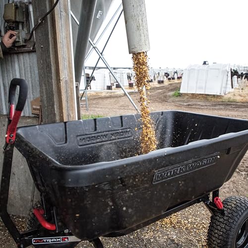 Yutrax Towable Poly Cart WW16P, 16 cu. ft. Capacity, Easy Dump, Black