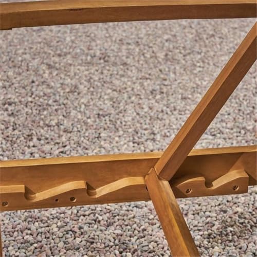 Afuera Living Outdoor Acacia Wood Chaise Lounge Set of 4 Natural