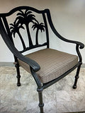 Patio Land Palm Tree Outdoor Patio Dining Chair Set of 4 Dark Bronze