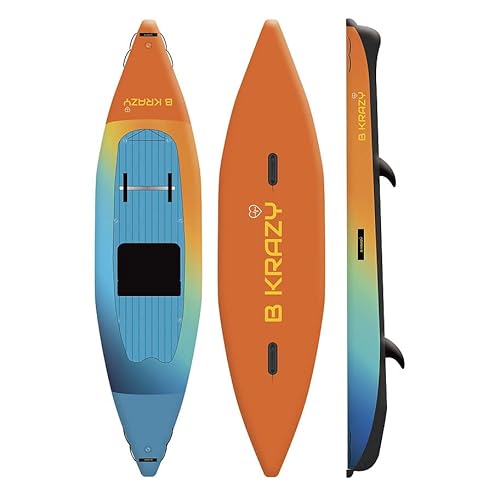 Bkrazy High Pressure Inflatable Kayak 1 Person Complete Package Azur 11.5''