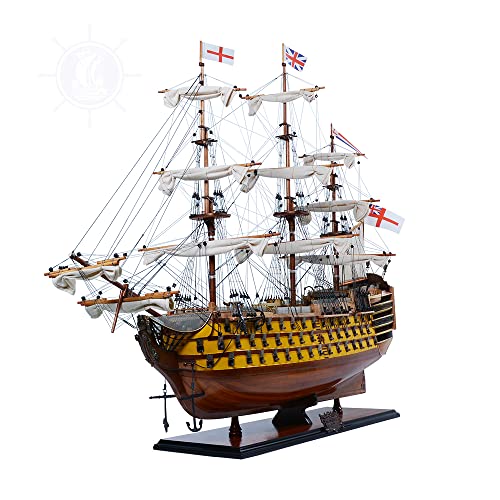 Old Modern Handicrafts Museum-Quality HMS Victory Model Ship Red