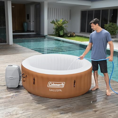 Coleman SaluSpa Ponderosa Inflatable Hot Tub with Spa Seats & Headrest Pillows
