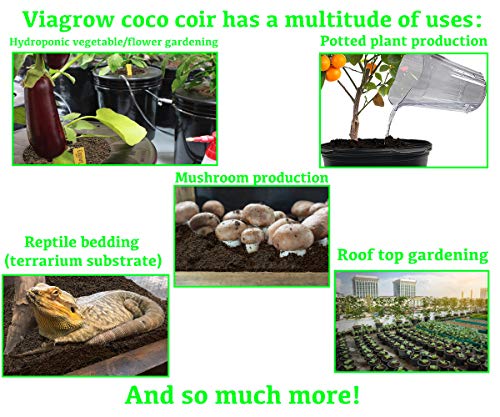 Viagrow Coconut Soilless Grow Media 11 lb 5KG Block