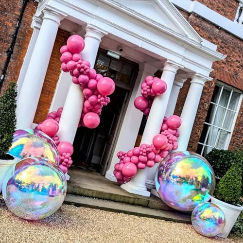 EJIA Inflatable Mirror Ball 6pcs Colorful Giant Disco Balls for Party & Event Decoration