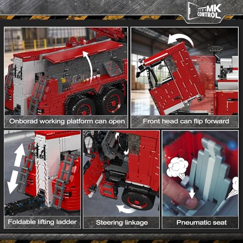 Mould King Tow Truck Technic Building Kit Red