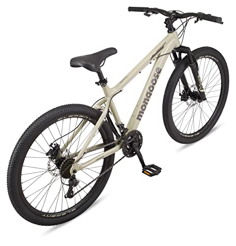 Mongoose Grafton Mountain Bike Hardtail 21-Speed Drivetrain 17-Inch Frame 26-Inch Wheels Tan