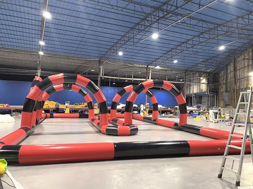 Alessia Cara Giant Inflatable Go Kart Race Track 50ftx30ft Red+Black