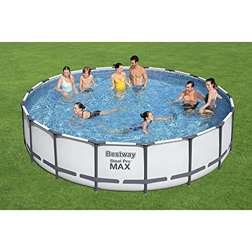 Bestway Above Ground Swimming Pool with Cleaning Kit Gray
