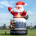 Inflantteble 33FT Giant Inflatable Santa Outdoor Christmas Decoration Red
