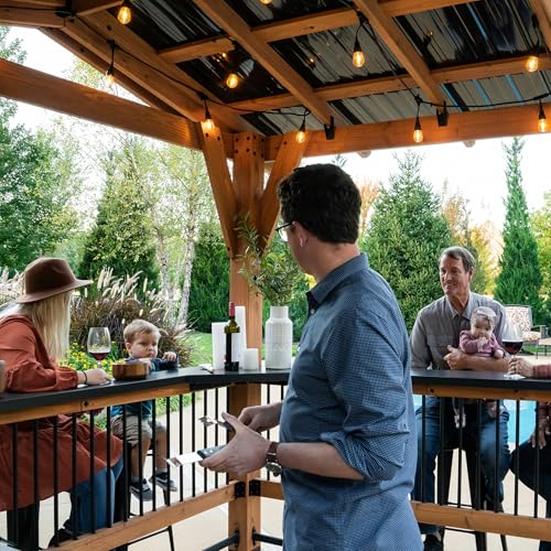Backyard Discovery Granada 10' x 9' Cedar Wood BBQ Grill Gazebo Pavilion Light Brown