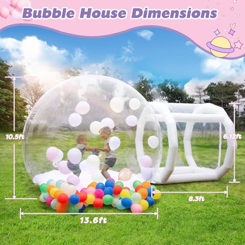 Gaonala 13 FT Clear Inflatable Bubble House Dome with Tunnel and Air Blower