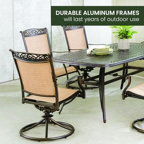 Hanover Fontana 7-Piece Outdoor Dining Set Tan