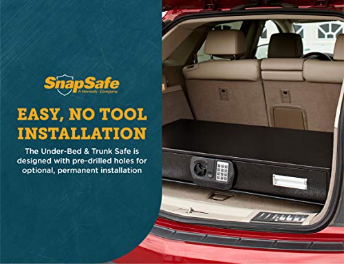 SnapSafe Under Bed Safe Large for Firearms and Valuables Black 40 x 6 x 22 Inches