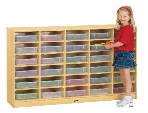 Jonti-Craft 30 Bins Mobile Storage Assorted Colors