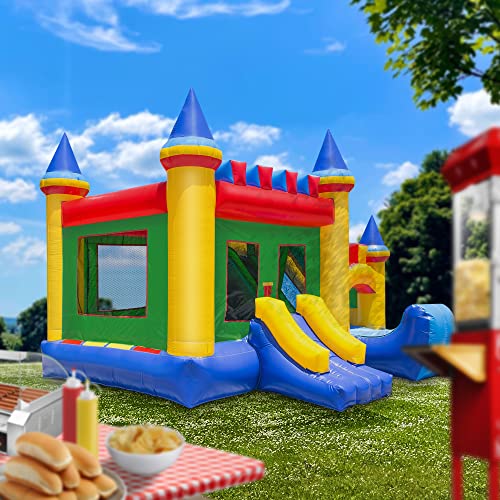 Cloud 9 Commercial Grade Castle Bounce House with Slide Multicolor