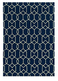 HomeRoots 8' x 11' Navy Blue Moroccan Indoor Outdoor Area Rug