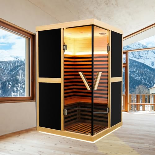 Daleyzay Double V-Shaped Far-Infrared Sauna Room Natural