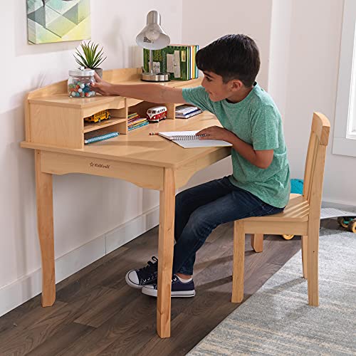 KidKraft Avalon Wooden Children's Desk with Hutch, Chair and Storage Natural