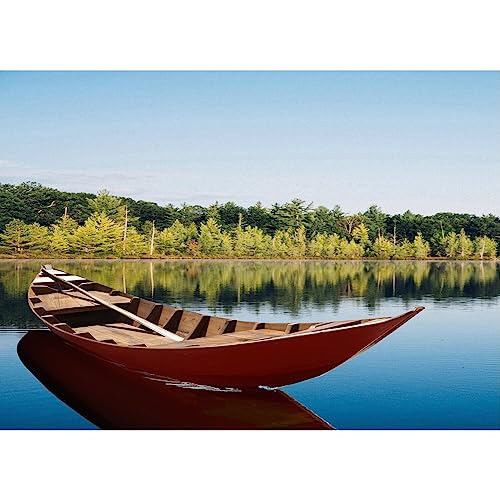 Old Modern Handicrafts South East Asia Sampan Boat Red Bottom
