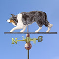 Border Collie Hand Carved & Painted Weathervane Blue Merle 22 Inch