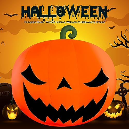 OZIS Giant 26Ft Premium Inflatable Pumpkin Decoration with Blower Orange