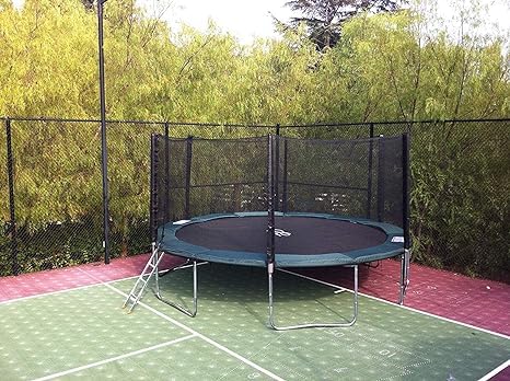 Galactic Xtreme 14 Ft Outdoor Trampoline with Net Black and Green