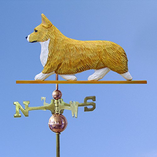 Corgi Hand Carved & Painted Weathervane Blonde Pembroke 22 Inch