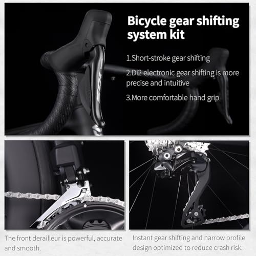 SAVADECK Carbon Road Bike Shimano 105 Di2 7170 Black