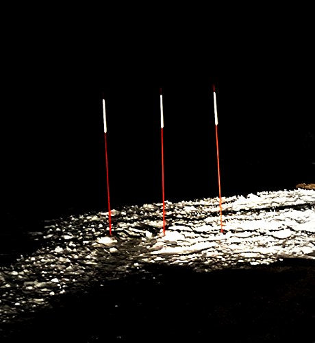Polar Snow Products 1000 Snow Stakes Driveway Markers 4' x 5/16" with 12" Installation Drill Bit Orange