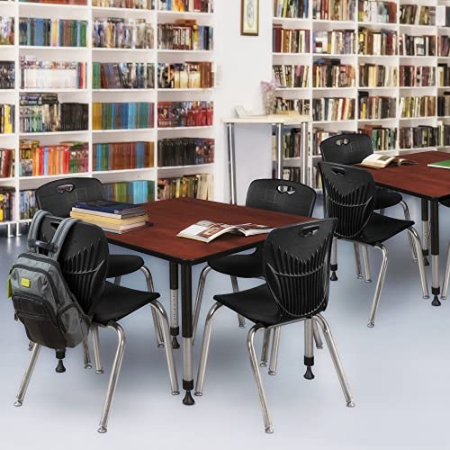 Regency Kee 48" Square Height Adjustable Classroom Table Cherry